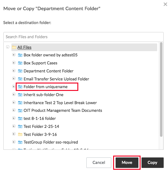 Move or Copy the folder