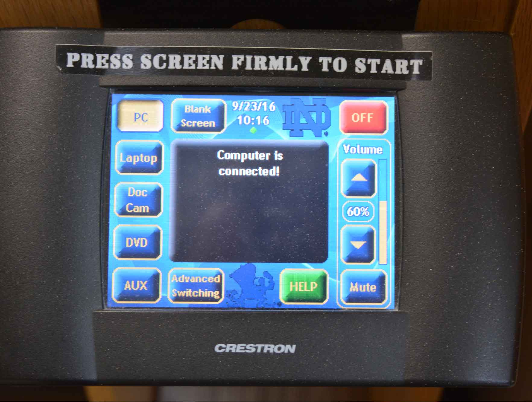Crestron Control Panel