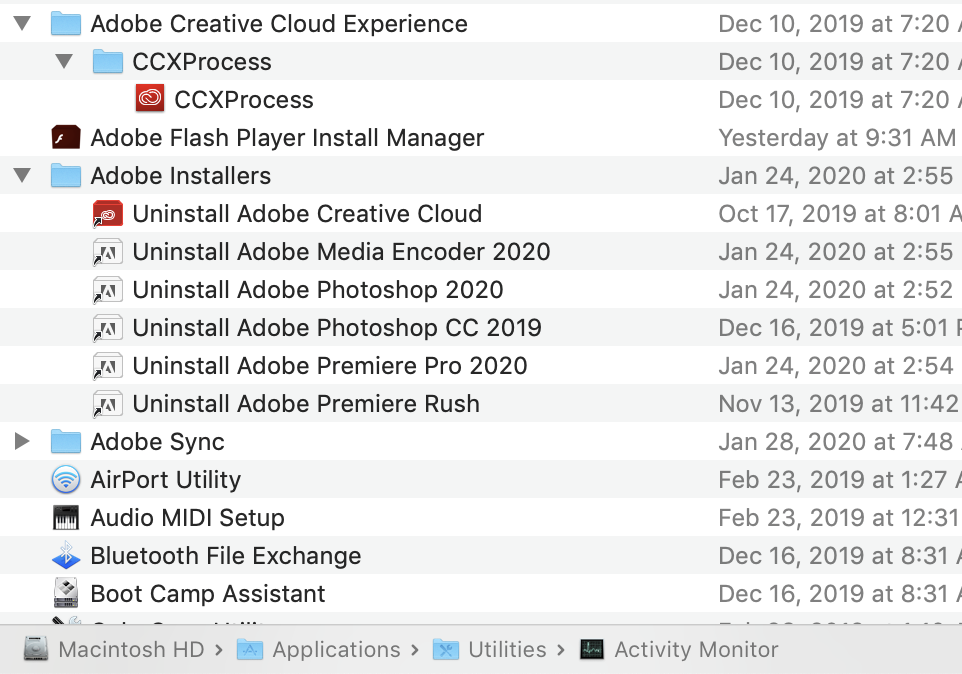 Adobe Uninstall Creative Cloud